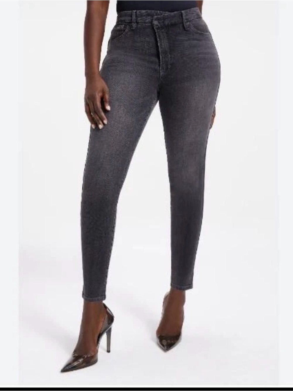 Good American Charcoal High-Rise Skinny Jeans